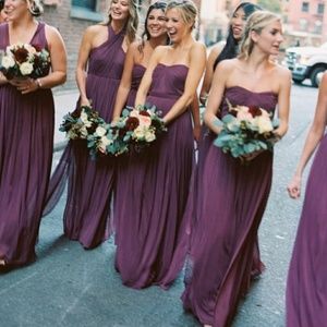 Eggplant Purple Long Bridesmaids dress